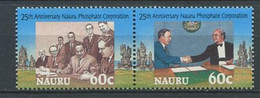 Delcampe - 285 - NAURU 1995 - Yvert 406/07 - Accord Phosphate Poignee De Main - Neuf ** (MNH) Sans Trace De Charniere - Nauru
