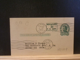 92/309  POSTAL CARD Usa  PIQUAGE VERSO1933 - 1941-60