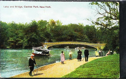 ►CPA   Lake And Bridge Central Park New York   Enfant Cerceau - Central Park