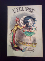 1869 Planche Originale Du Journal L'ÉCLIPSE à Encadrée - Roadmaps