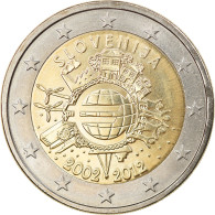 Slovénie, 2 Euro, 10 Ans De L'Euro, 2012, SPL, Bi-Metallic, KM:107 - Slovenia