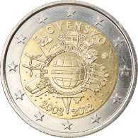 Slovaquie, 2 Euro, 10 Ans De L'Euro, 2012, Kremnica, SPL, Bi-Metallic, KM:120 - Slowakei