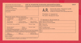 112K97 / Mint  Form CN 07 Bulgaria 2002 AVIS De Réception /de Livraison /de Paiement/ D'inscription Bulgarie Bulgarien - Covers & Documents