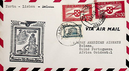 1941. Portugal. 1º Vôo / First Fligt Lisboa - Nova York Via Bolama (Ligação Entre Horta E Bolama) - Lettres & Documents