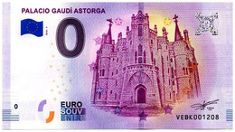 Billet Touristique - 0 Euro - Espagne - Palacio Gaudi Astorga - (2018-1) - Essais Privés / Non-officiels