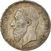 Belgique, Léopold II, 50 Centimes 1866, KM 26 - 50 Cents