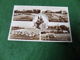 VINTAGE SCOTLAND: St Andrews Best Of Luck Multiview With Dog Sepia Valentine - Fife