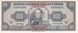 BILLETE DE ECUADOR DE 100 SUCRES DEL AÑO 1980 EN CALIDAD EBC (XF) (BANKNOTE) - Ecuador