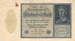 10.000 Mark Reichsbanknote VF/F (III) - 10000 Mark