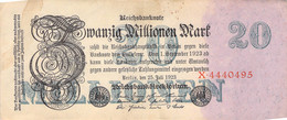 20 Mio Mark Reichsbanknote 1922 VF/F (III) - 20 Mio. Mark