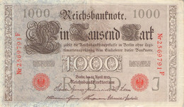 1000 Mark Reichsbanknote 1910 AU/EF (II) - 1000 Mark