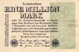 1 Mio Mark Reichsbanknote 1923 AU/EF (II) - 1 Mio. Mark