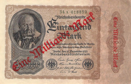 1 Mrd Mark Reichsbanknote 1922 UNC (I) - 1 Milliarde Mark