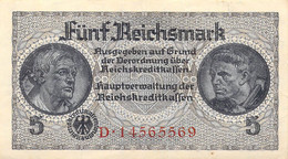 5 Mark Reichsbanknote UNC (I) Ohne Datum Deutsche Besetzung - WW2