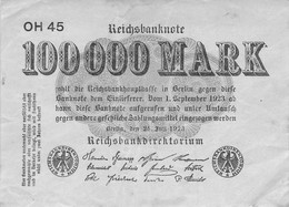 100.000 Mark Reichsbanknote VF/F (III) - 100000 Mark
