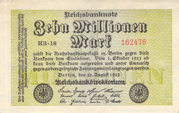 10 Mio Mark Reichsbanknote VF/F (III) - 10 Mio. Mark