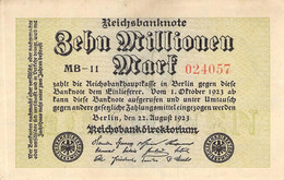 10 Mio Mark Reichsbanknote VF/F (III) - 10 Millionen Mark