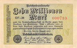 10 Mio Mark Reichsbanknote VF/F (III) - 10 Miljoen Mark