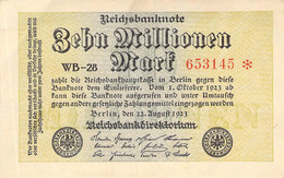 10 Mio Mark Reichsbanknote VF/F (III) - 10 Miljoen Mark