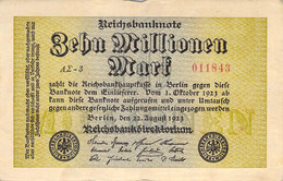 10 Mio Mark Reichsbanknote VF/F (III) - 10 Miljoen Mark