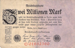 2 Mio Mark Reichsbanknote VF/F (III) - 2 Mio. Mark