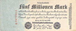 5 Mio Mark Reichsbanknote VF/F (III) - 2 Millionen Mark