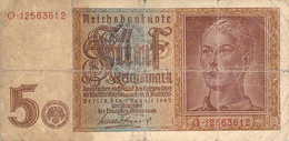 5 Reichsmark 1942 VF/F (III) - 5 Reichsmark