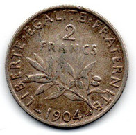 2 Francs 1904 - TB - Otros & Sin Clasificación