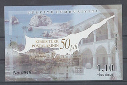 AC - TURKEY STAMP - 50th YEAR OF CYPRUS TURK POSTS MNH NUMBERED BLOCK ANKARA 06 JANUARY 2014 - Libretti
