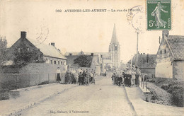 CPA 59 AVESNES LES AUBERT LA RUE DE  L ERCLIN - Sonstige & Ohne Zuordnung