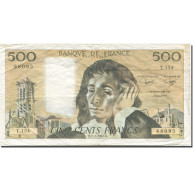 France, 500 Francs, Pascal, 1982, 1982-01-07, TB, Fayette:71.26, KM:156e - 500 F 1968-1993 ''Pascal''