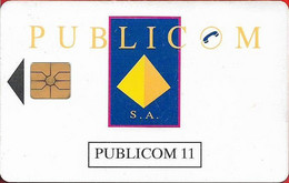 Ivory Coast - Publicom - Logo, Chip Gem1A Symmetric Black, 11Units, Used - Ivoorkust
