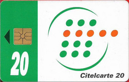 Ivory Coast - CI-Telcom - Chip - Green Band Card, Chip Gem1A Symmetric Black, 20Units, Used - Ivoorkust