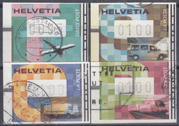 SUIZA 2001 DISTRBUIDORES Nº 16/19 USADO - Timbres D'automates