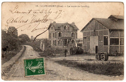 60 : Liancourt : La Route De Cauffry : Usine Cylindrage De Routes - Maison De Joseph Tosello ( Actuellement Site Leclerc - Liancourt