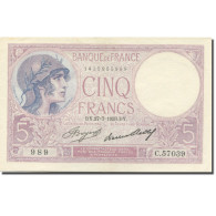 France, 5 Francs, Violet, 1933, 1933-07-27, SUP+, Fayette:3.17, KM:72e - 5 F 1917-1940 ''Violet''