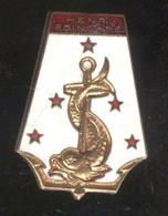 Insigne Du Paquebot " Henri Poincaré " époque Indo / AFN - Augis Montée Saint Barthélémy - Rarissime - Marinera