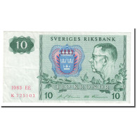 Billet, Suède, 10 Kronor, 1983, KM:52d, TTB - Suède