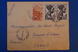 I 4   AEF  BELLE LETTRE 1953 PAR AVION POINTE NOIRE POUR GRENADE  FRANCE +AFFRANCHISSEMENT PLAISANT - Storia Postale