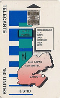 DJIBOUTI : DJI24 150u La STID (Map) USED - Dschibuti