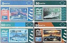 GIBRALTAR : GIB037S Warships 1994 (4cards) MINT - Gibraltar