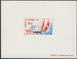 WALLIS & FUTUNA (1988) Yachting. Deluxe Sheet. Seoul Olympics. Scott No 375, Yvert No 381. - Imperforates, Proofs & Errors