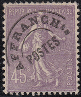 France 1922-47 Used 45c Sower Precancel - 1893-1947