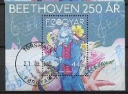 Féroé 2020 Bloc Oblitéré Beethoven - Färöer Inseln