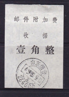 CHINA CHINE CINA  SHANDONG YANTAI 264000  POSTAL ADDED CHARGE LABELS (ACL)  0.10YUAN - Altri & Non Classificati