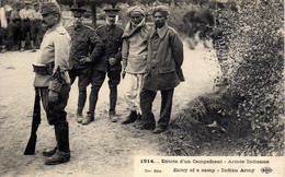 Guerre 14-18 : Armée Indiennes : Entrée D'un Campement - Weltkrieg 1914-18