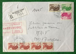 France Divers Liberté De Gandon (dont 2180) Sur Enveloppe R, Villemeuve-Loubet Plage GA + Complément, 14.10.84 - (B3482) - 1961-....