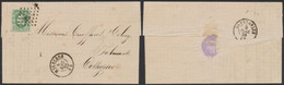 émission 1869 - N°30 Sur LAC Obl Pt 257 çàd Mouscron (Manuscrit Herseaux 1870) > Dottignies. - 1869-1883 Leopold II