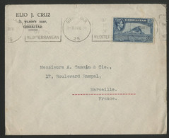 N° 107 De Gibraltar, Sur Enveloppe Pour La France En 1939. Voir Description - Gibilterra