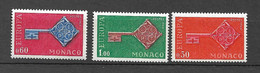 Monaco Europa 1968 N° 749 à 751    Neufs  *  *  TB  = MNH VF      - 1968